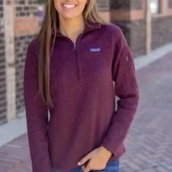 Patagonia Purple Quarter-Zip Fleece woman's Pullover sweater jacket - Picture 10 of 10